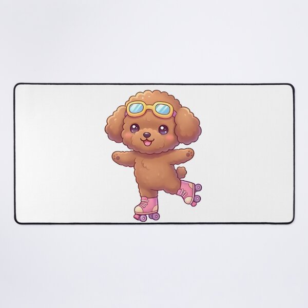 Item preview, Kawaii Cute Roller Skating Dog designed and sold by VictorySticker.