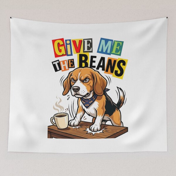 Item preview, Angry Beagle Demanding Coffee Chaotic Ransom Note Font Design designed and sold by Tong4130.