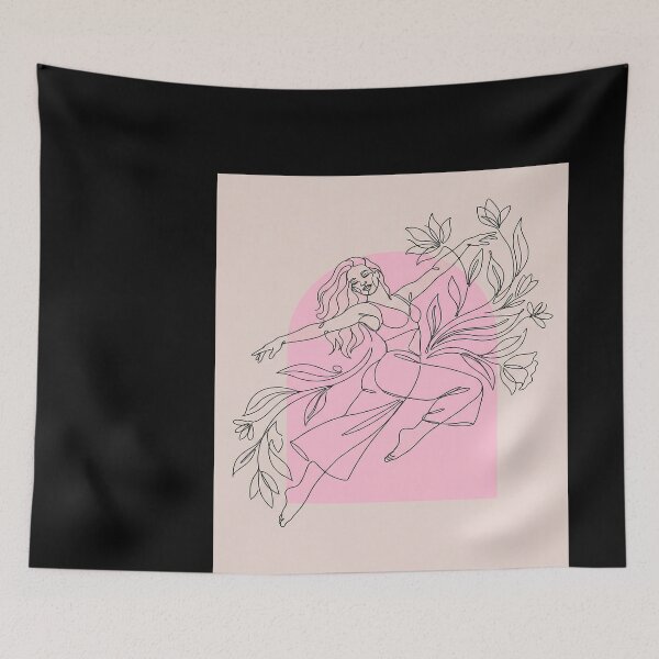 Item preview, Dancer with Flowers Line Art designed and sold by feckoeansn.