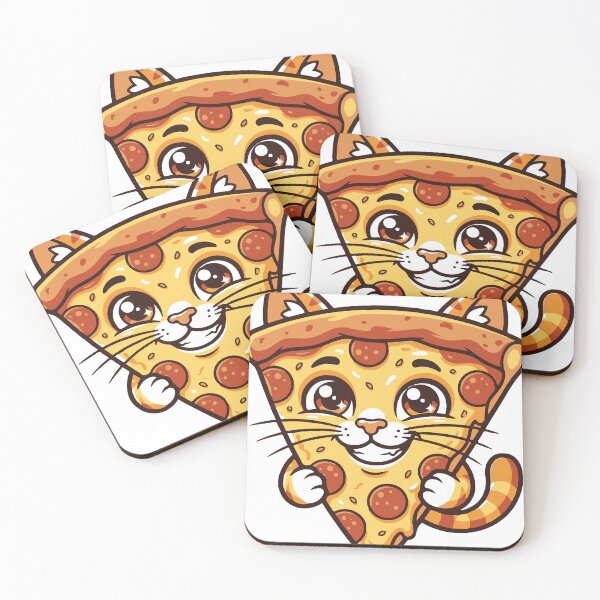 Item preview, A playful hybrid character that merges a pizza slice with a curious cat. The combination of familiar food imagery and cute animal traits creates a humorous design  designed and sold by Dejbar.