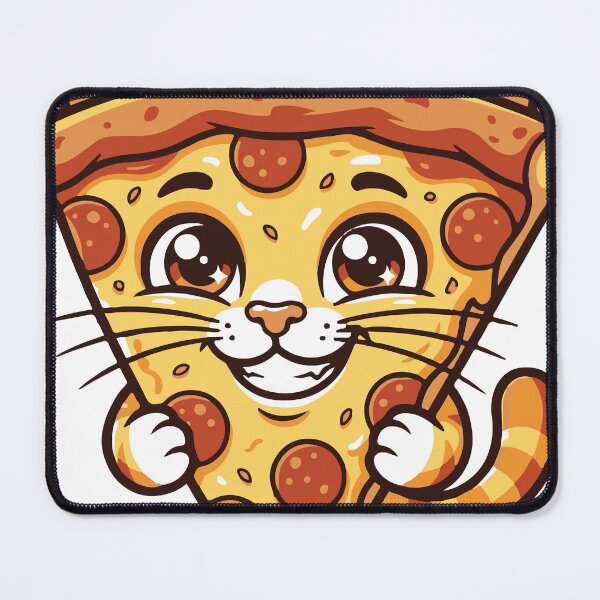 Item preview, A playful hybrid character that merges a pizza slice with a curious cat. The combination of familiar food imagery and cute animal traits creates a humorous design  designed and sold by Dejbar.