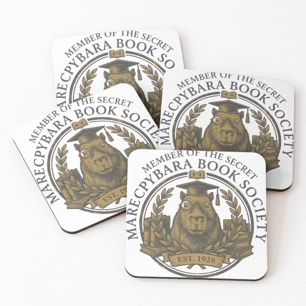 Item preview, Secret Capybara Book Society Academic Crest designed and sold by ARTReMi.