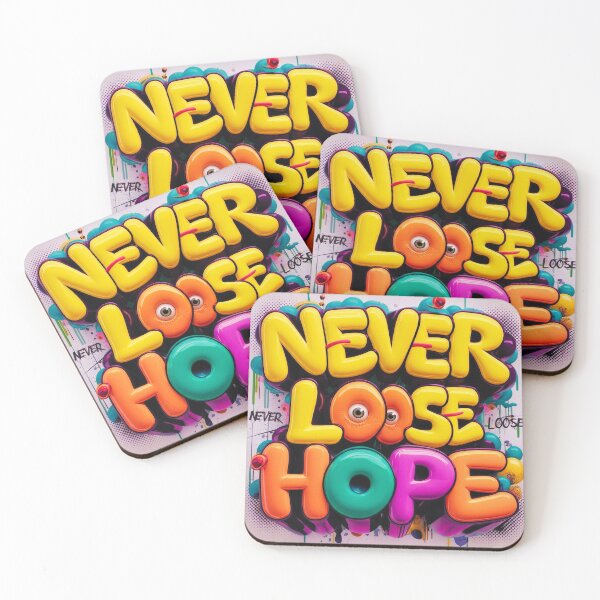 Item preview, Colorful 3D Bubble Letters "Never Loose Hope" Graffiti Art designed and sold by Serjames.
