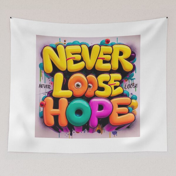 Item preview, Colorful 3D Bubble Letters "Never Loose Hope" Graffiti Art designed and sold by Serjames.