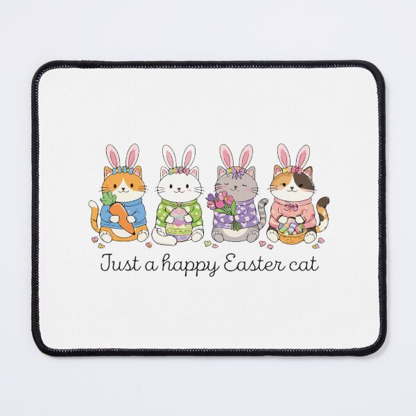 Item preview, Just a Happy Easter Cat Cute Bunny Cat Lover Design designed and sold by kiralynstration.