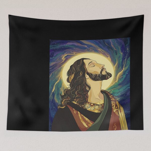 Item preview, Contemplative Man in Celestial Light designed and sold by feckoeansn.