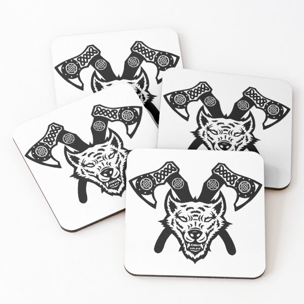 Item preview, Black wolf and Viking axes designed and sold by Lagueny.