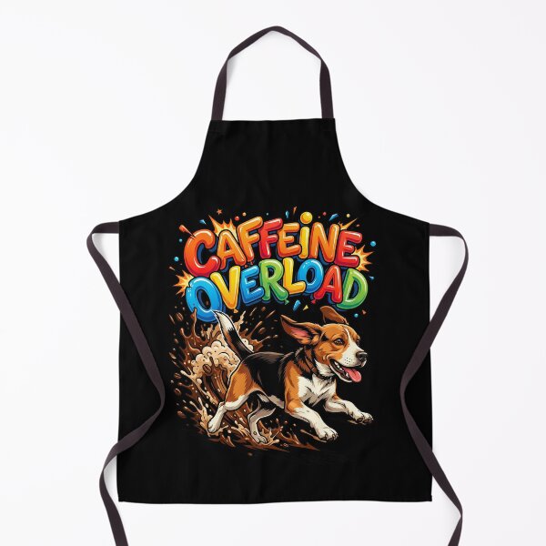 Item preview, Hyperactive Beagle Exploding With Coffee Energy Warped Text Illustration designed and sold by Tong4130.