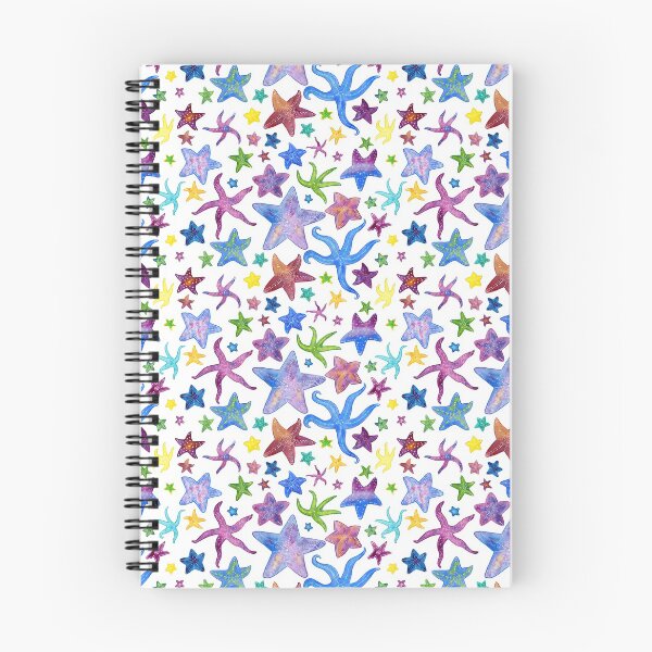 Item preview, Watercolor Starfish Pattern on White designed and sold by dragonstarart.