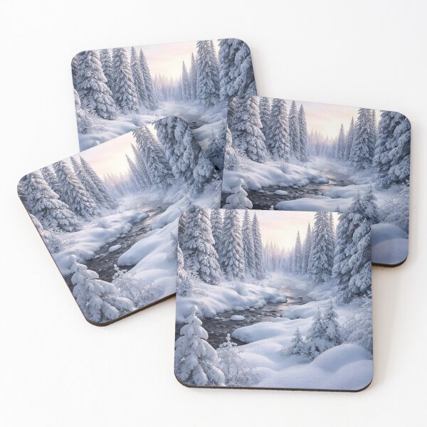 Item preview, Winter River Through Snowy Pines designed and sold by Yomere.