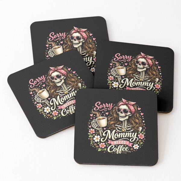 Item preview, Momma Needs Coffee – Dead Tired Funny Skeleton Mom Design designed and sold by PaulaDesignCo.