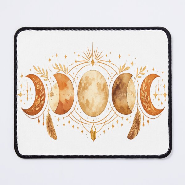 Item preview, Boho Moon Phases Celestial Design – Bohemian Lunar Cycle Mystic Aesthetic Gold Line Art designed and sold by ArtWaveStudio8.