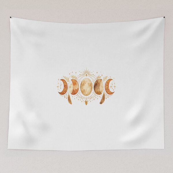Item preview, Boho Moon Phases Celestial Design – Bohemian Lunar Cycle Mystic Aesthetic Gold Line Art designed and sold by ArtWaveStudio8.
