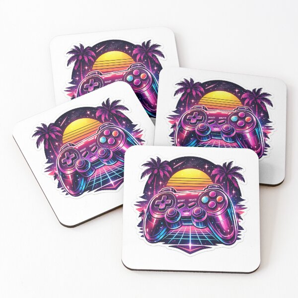 Item preview, Retro Futuristic Gaming Controller Vaporwave Sticker | Synthwave Arcade Gamer Aesthetic designed and sold by irfanshikh.