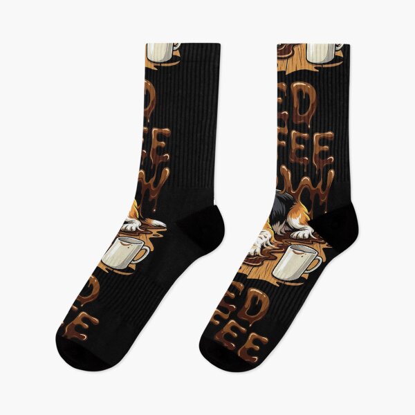 Item preview, Sleepy Beagle Refusing Morning Without Coffee Melted Typography Art designed and sold by Tong4130.