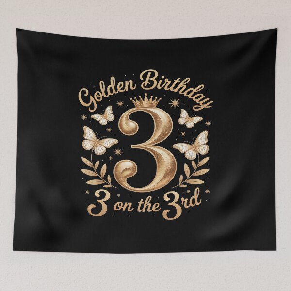 Item preview, 3rd Golden Birthday 3 Year Old B-day Kids Born 2022 designed and sold by kaliyugeha.