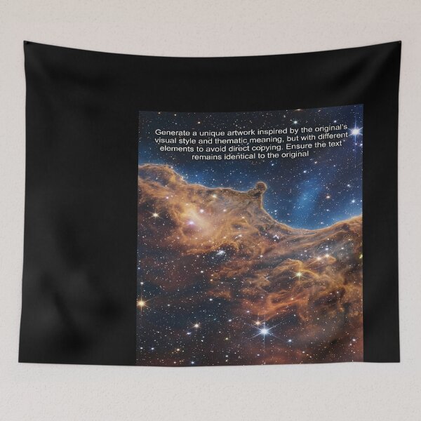 Item preview, Cosmic Nebula with Stars and Text designed and sold by feckoeansn.