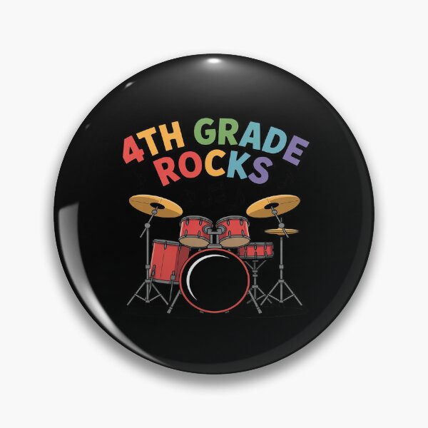 Item preview, 4th Grade Rocks, Drums Drummer, School Music Teacher designed and sold by kaliyugeha.