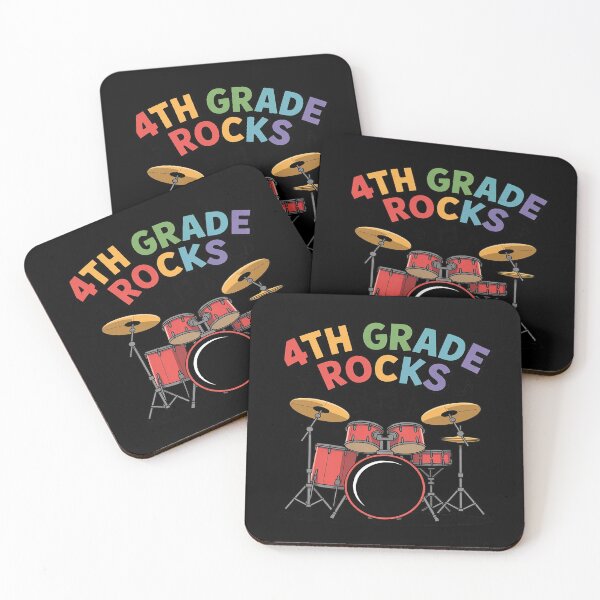 Item preview, 4th Grade Rocks, Drums Drummer, School Music Teacher designed and sold by kaliyugeha.