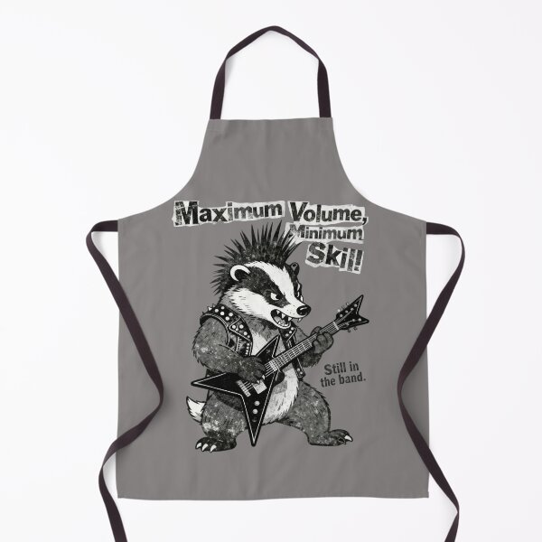 Item preview, Punk Badger Guitarist – Maximum Volume Minimum Skill Still in the Band Funny Rock Music Shirt designed and sold by Maximilianos.
