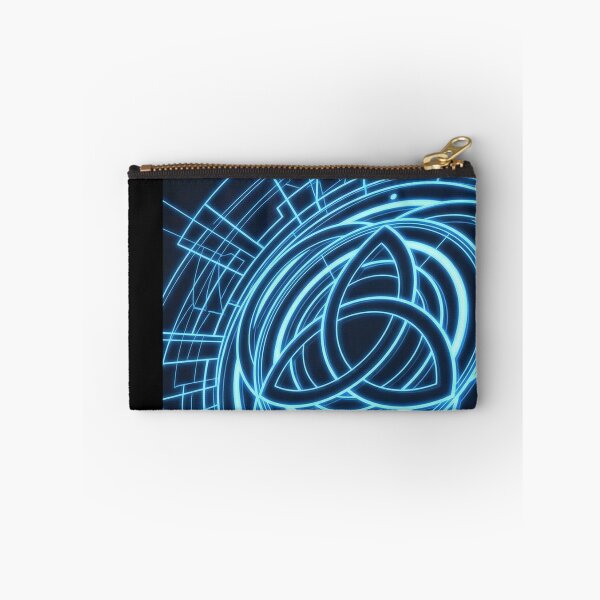 Item preview, Blue Neon Triquetra Energy Circle designed and sold by feckoeansn.