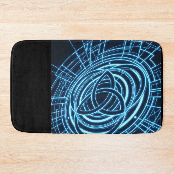 Item preview, Blue Neon Triquetra Energy Circle designed and sold by feckoeansn.