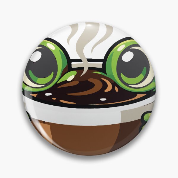 Item preview, A humorous hybrid of a frog and a coffee mug that captures a playful morning mood. The exaggerated eyes and steam detail add personality designed and sold by Dejbar.