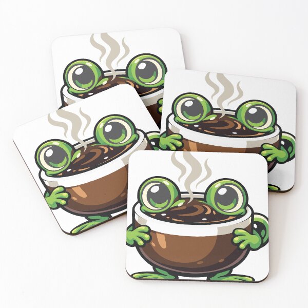 Item preview, A humorous hybrid of a frog and a coffee mug that captures a playful morning mood. The exaggerated eyes and steam detail add personality designed and sold by Dejbar.