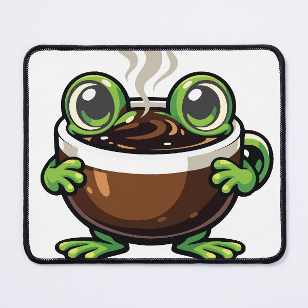 Item preview, A humorous hybrid of a frog and a coffee mug that captures a playful morning mood. The exaggerated eyes and steam detail add personality designed and sold by Dejbar.