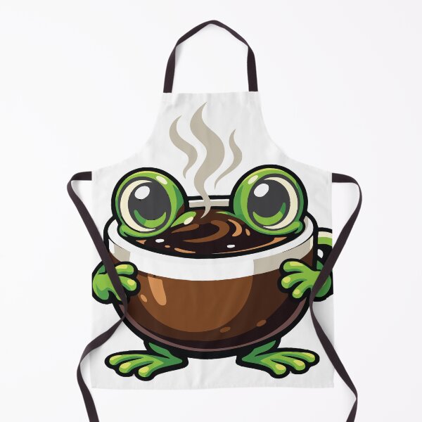 Item preview, A humorous hybrid of a frog and a coffee mug that captures a playful morning mood. The exaggerated eyes and steam detail add personality designed and sold by Dejbar.