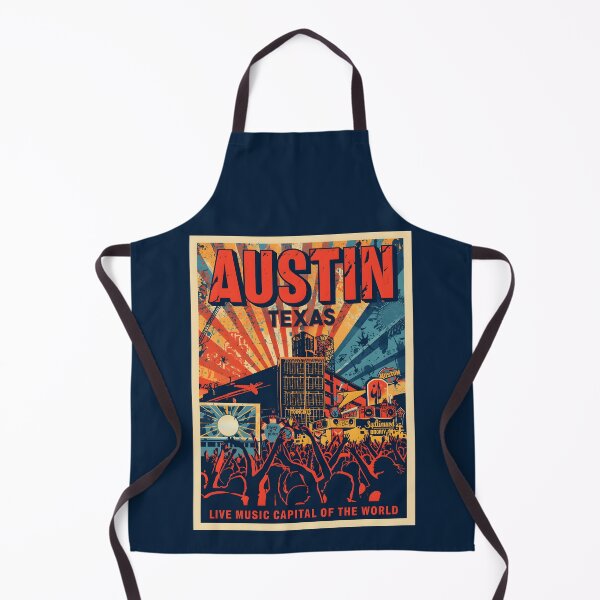 Item preview, A Pop Art Travel Print of Austin - Texas designed and sold by StudioRedKoala.
