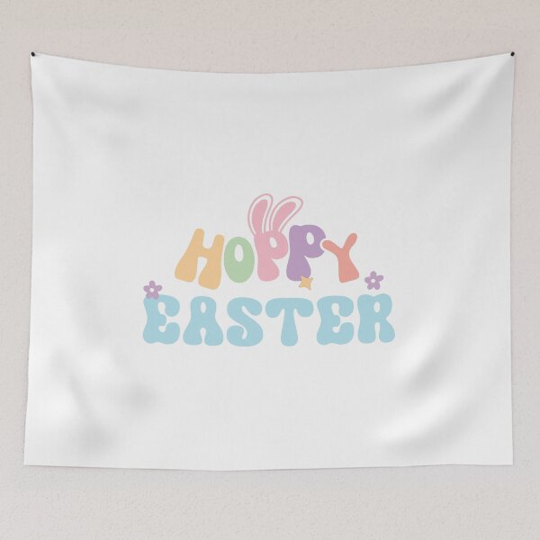 Item preview, Hoppy Easter Pastel Bunny Ears Typography designed and sold by mustbemazi.