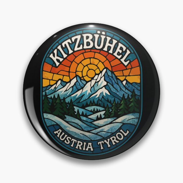 Item preview, Kitzbuhel Austria Stained Glass Art Travel designed and sold by TomFrontierArt.