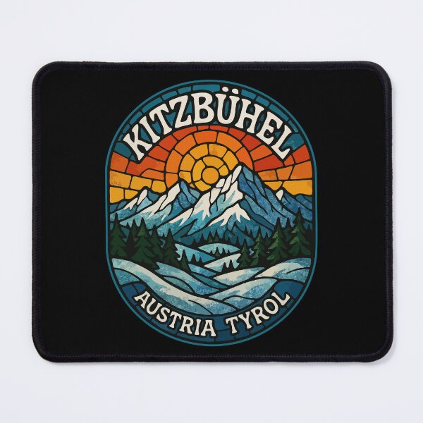 Item preview, Kitzbuhel Austria Stained Glass Art Travel designed and sold by TomFrontierArt.