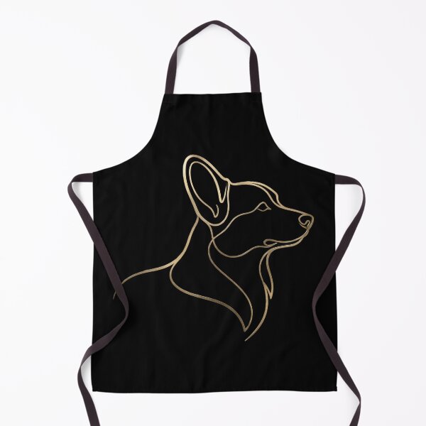 Item preview, The Tinkles Edition - Minimalist Corgi Line Art in Brushed Brass designed and sold by Pet Club Sanctuary | The Signature Collection.
