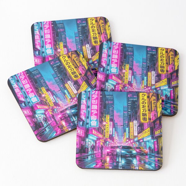 Item preview, Neon-drenched Metropolis: The future in cyberpunk style designed and sold by FotoworldEdel.