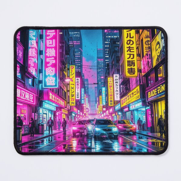 Item preview, Neon-drenched Metropolis: The future in cyberpunk style designed and sold by FotoworldEdel.