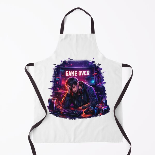 Item preview, Game Over Mood Neon Gamer Design – Cyberpunk Gaming Aesthetic Illustration designed and sold by ArtWaveStudio8.