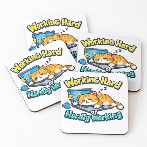Item preview, “Working Hard or Hardly Working” Funny Cartoon T-Shirt Design designed and sold by craftedd.