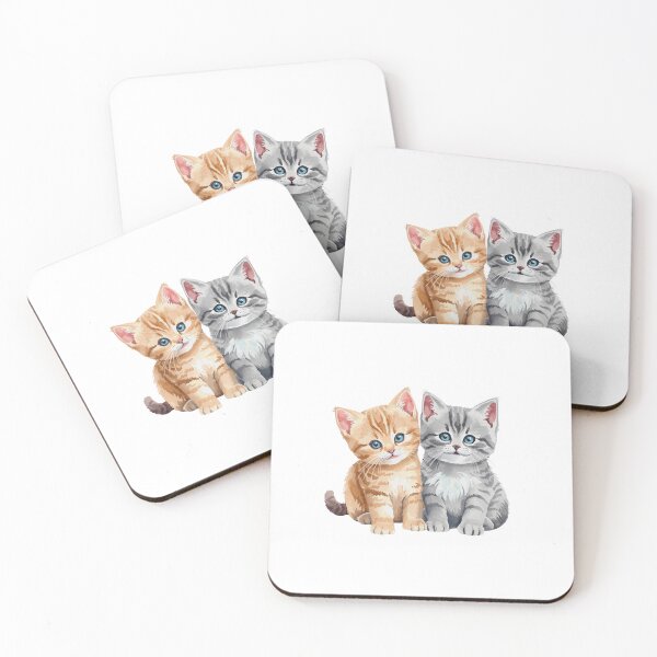 Item preview, Cute Kittens Best Friends Cat Illustration designed and sold by “KPLN Designs.