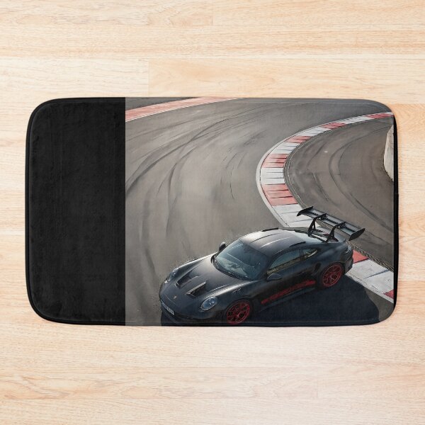 Item preview, Black Porsche GT3 RS on racetrack designed and sold by feckoeansn.