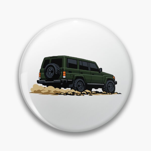 Item preview, Classic Overland 4x4 – Vintage Army Green Boxy Off-Road SUV Crawl Illustration designed and sold by VenZolic.
