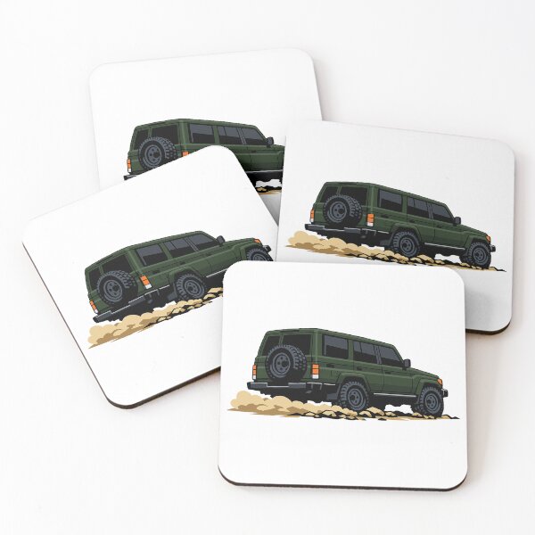 Item preview, Classic Overland 4x4 – Vintage Army Green Boxy Off-Road SUV Crawl Illustration designed and sold by VenZolic.
