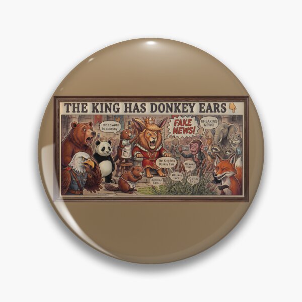 Item preview, The King Has Donkey Ears — Animal Fable Satire designed and sold by SammyMorry.