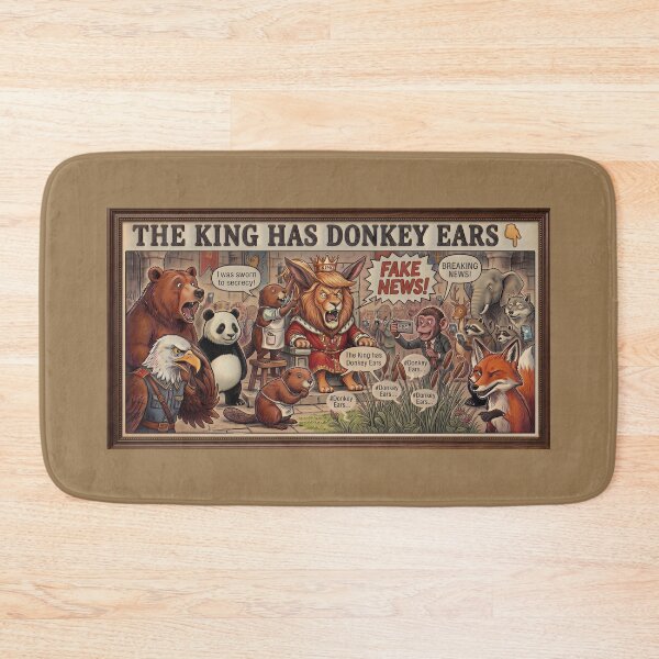 Item preview, The King Has Donkey Ears — Animal Fable Satire designed and sold by SammyMorry.