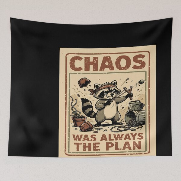 Item preview, Cartoon Raccoon Chaos Plan designed and sold by feckoeansn.