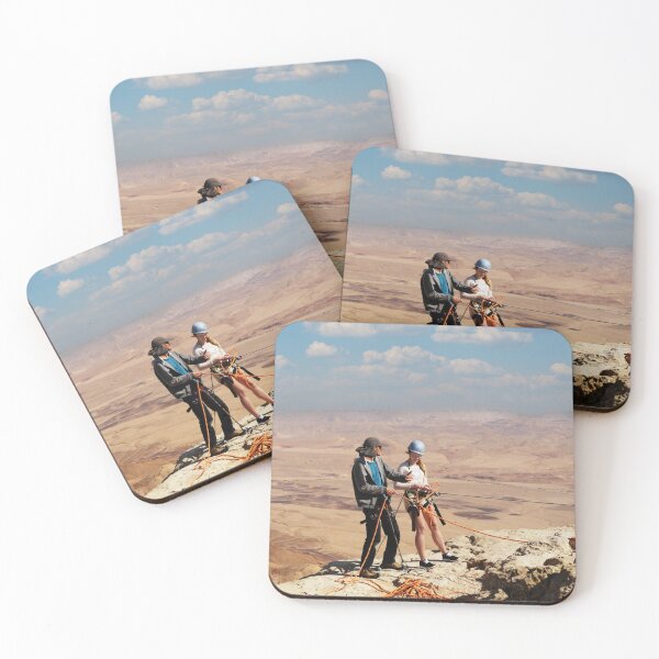 Item preview, Israel, Mitzpe Ramon. Abseiling at the Crater. designed and sold by UltraQuirky.