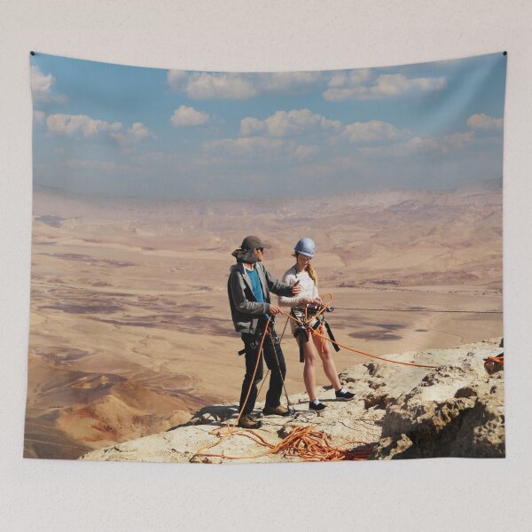 Item preview, Israel, Mitzpe Ramon. Abseiling at the Crater. designed and sold by UltraQuirky.