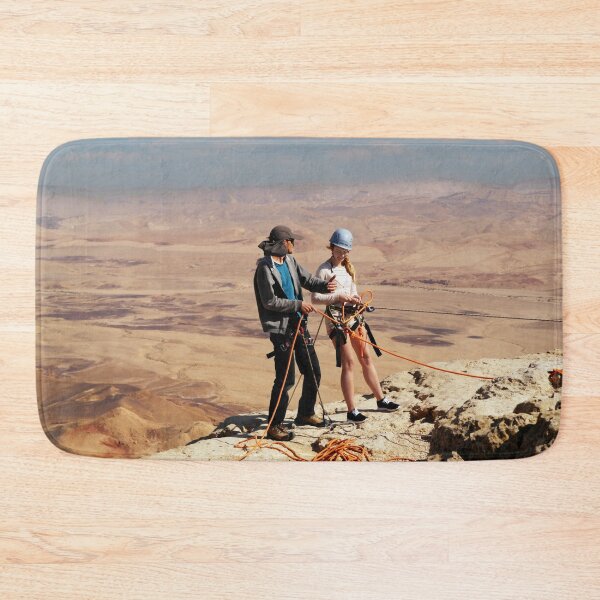 Item preview, Israel, Mitzpe Ramon. Abseiling at the Crater. designed and sold by UltraQuirky.