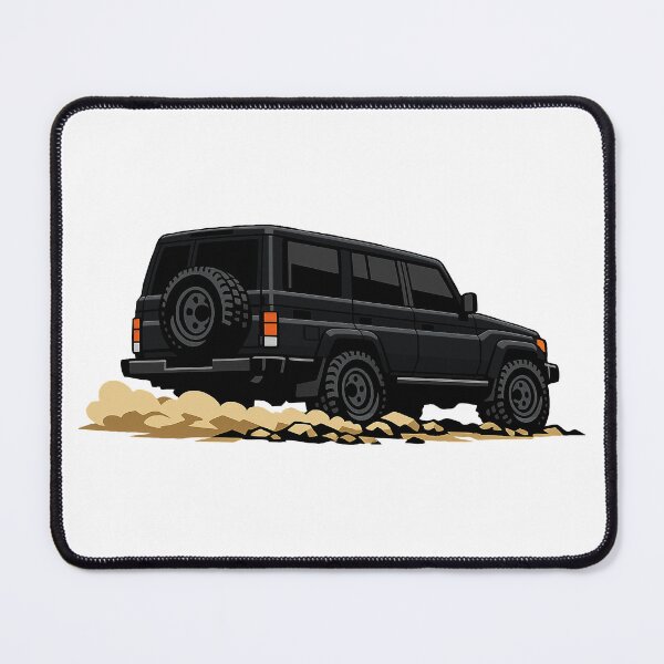 Item preview, Classic Overland 4x4 – Vintage Black Boxy Off-Road SUV Crawl Illustration designed and sold by VenZolic.